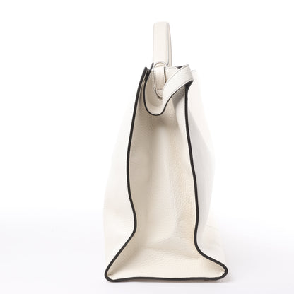 Fendi Peek-a-boo X-light Leather Handbag in White 7VA448