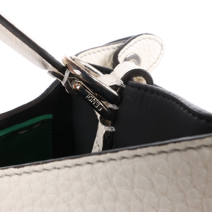 Fendi Peek-a-boo X-light Leather Handbag in White 7VA448