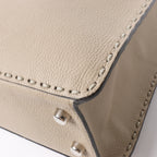 Fendi Peek-a-boo X-light  ICU Co., Ltd. Leather Handbag in Beige 7VA528