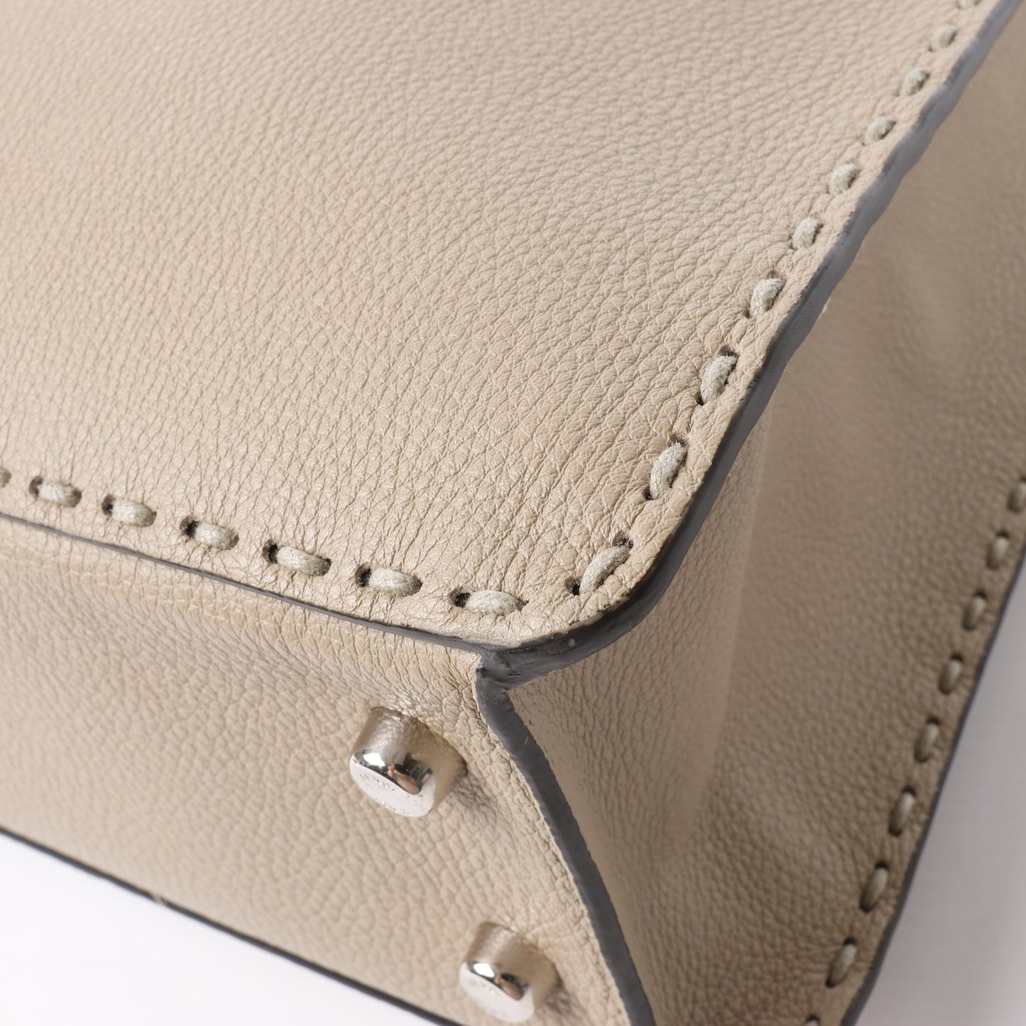 Fendi Peek-a-boo X-light  ICU Co., Ltd. Leather Handbag in Beige 7VA528