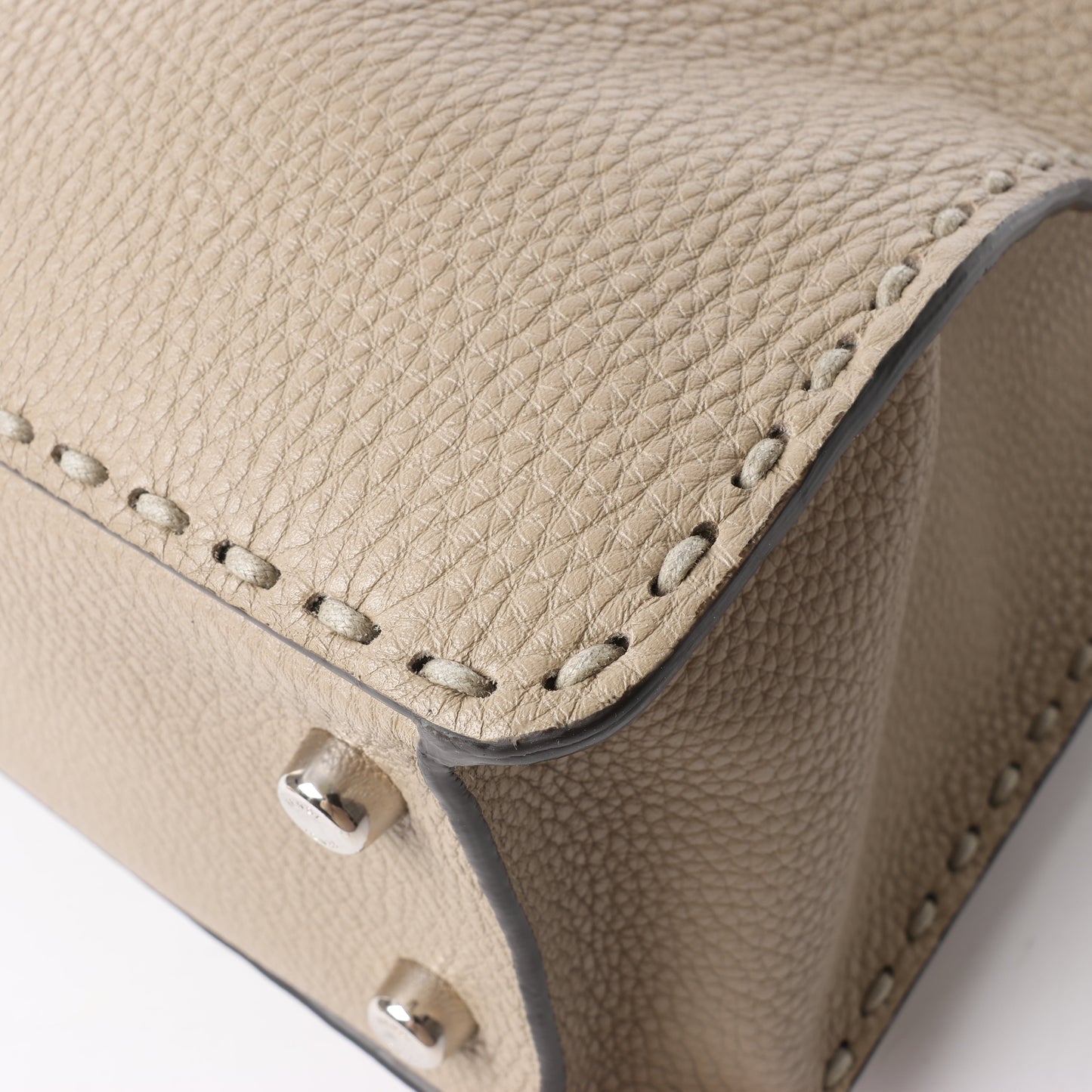 Fendi Peek-a-boo X-light  ICU Co., Ltd. Leather Handbag in Beige 7VA528