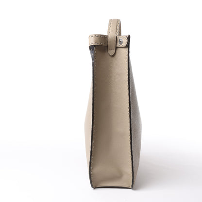 Fendi Peek-a-boo X-light  ICU Co., Ltd. Leather Handbag in Beige 7VA528