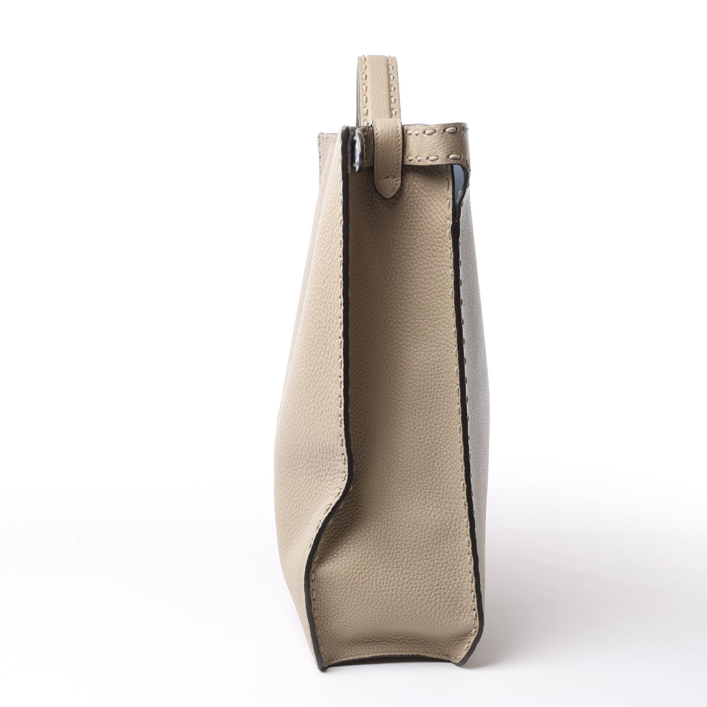 Fendi Peek-a-boo X-light  ICU Co., Ltd. Leather Handbag in Beige 7VA528
