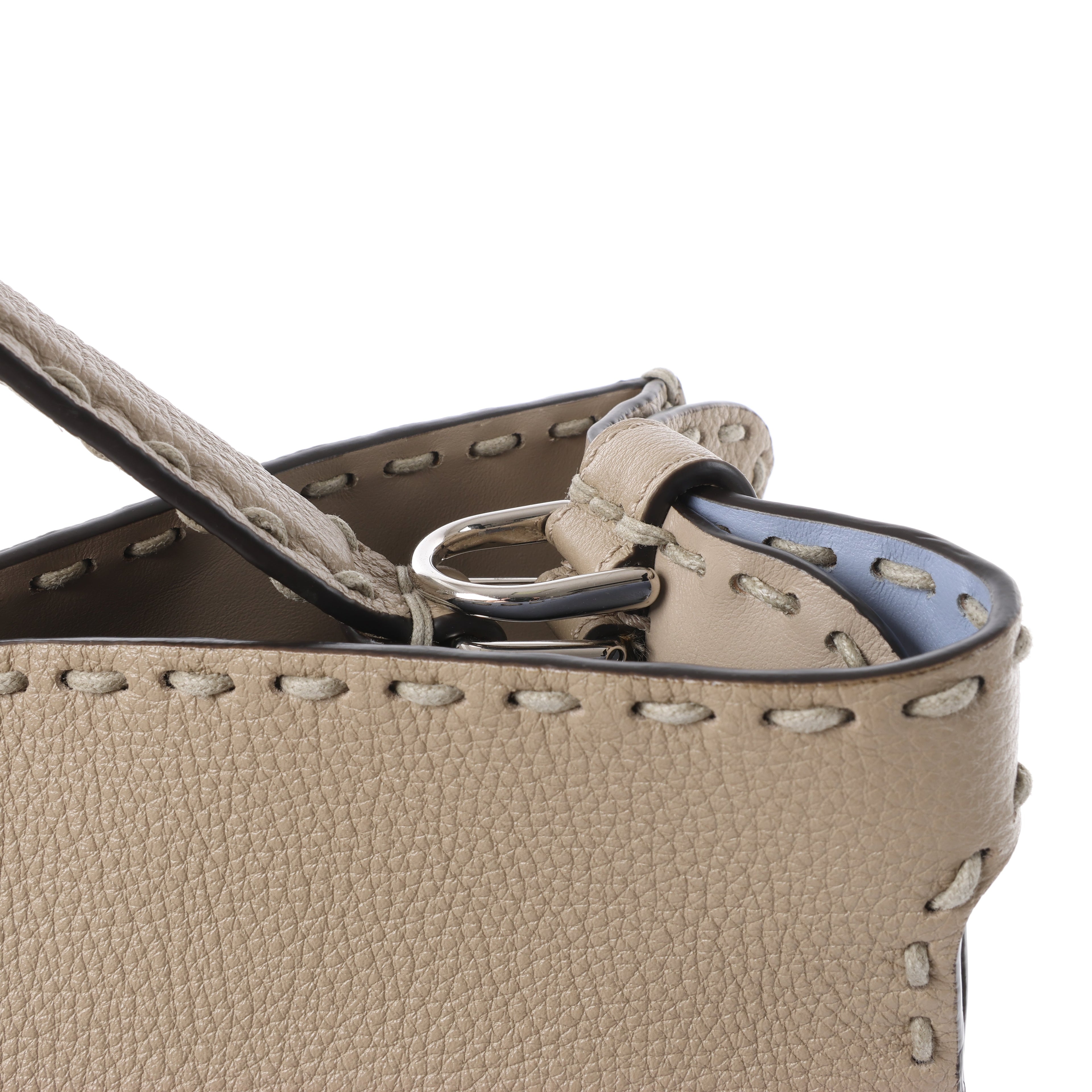 Fendi Peek-a-boo X-light  ICU Co., Ltd. Leather Handbag in Beige 7VA528
