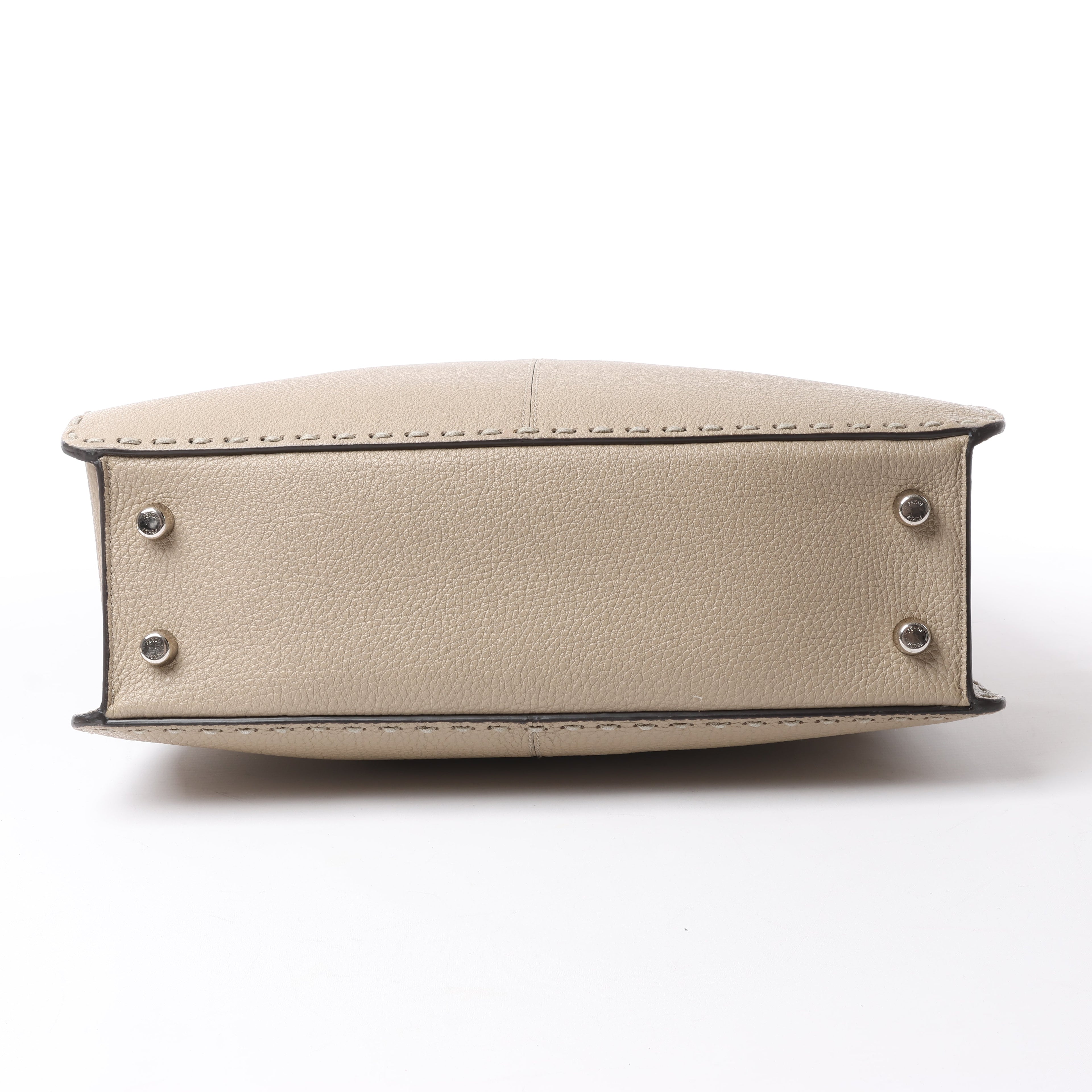 Fendi Peek-a-boo X-light  ICU Co., Ltd. Leather Handbag in Beige 7VA528