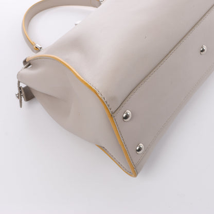 Fendi Peekaboo Regular Leather 2Way Handbag in Gray