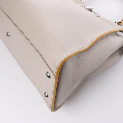 Fendi Peekaboo Regular Leather 2Way Handbag in Gray