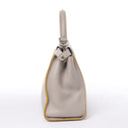 Fendi Peekaboo Regular Leather 2Way Handbag in Gray