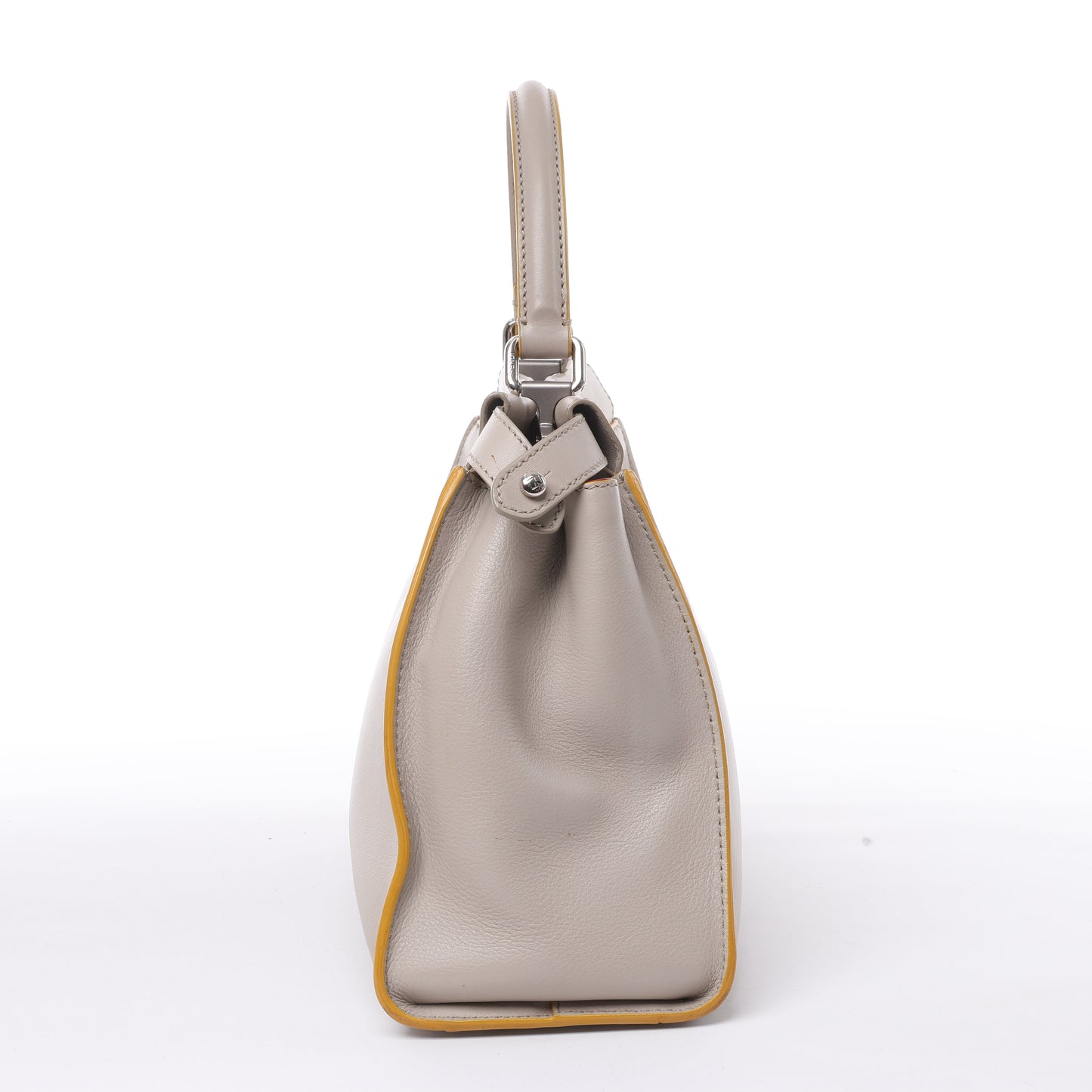 Fendi Peekaboo Regular Leather 2Way Handbag in Gray