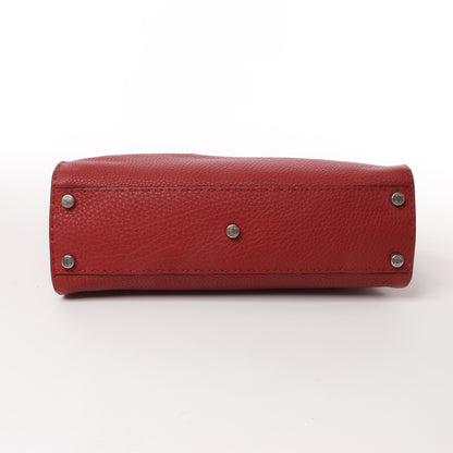 Fendi Peekaboo Regular Selleria Leather 2way Handbag in Red 8BN226