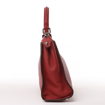 Fendi Peekaboo Regular Selleria Leather 2way Handbag in Red 8BN226