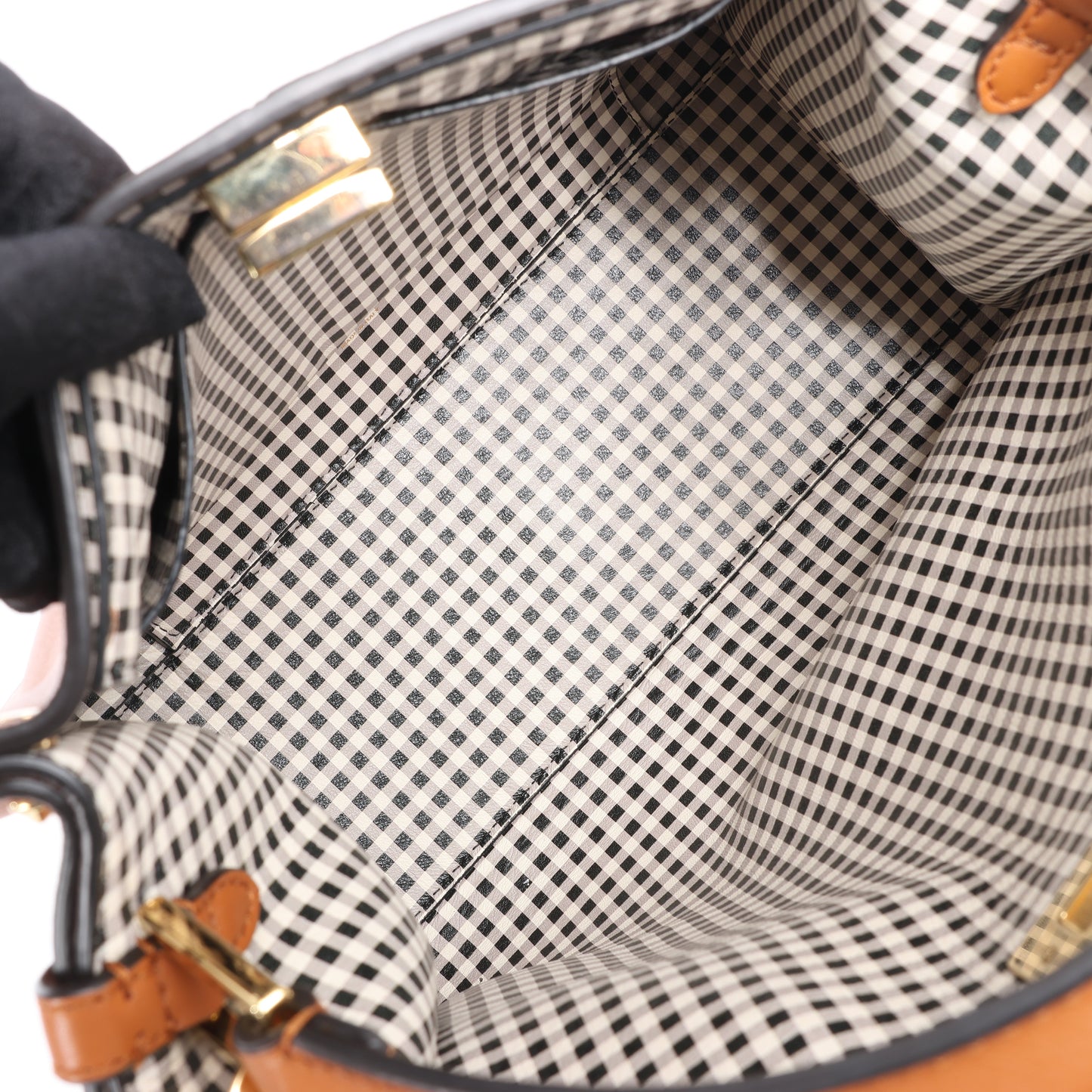 Fendi Peek-a-boo X-light Leather 2 Way Shoulder Bag in Brown