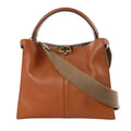 Fendi Peek-a-boo X-light Leather 2 Way Shoulder Bag in Brown