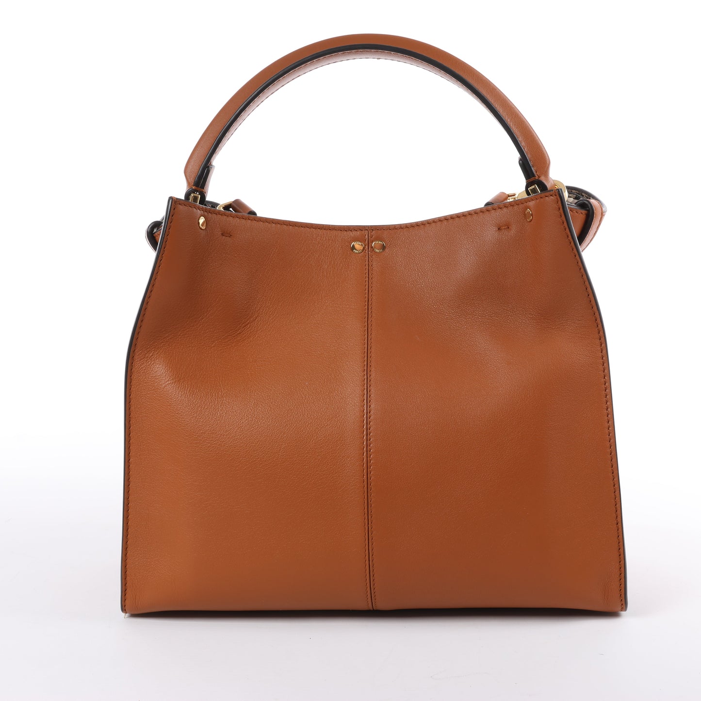 Fendi Peek-a-boo X-light Leather 2 Way Shoulder Bag in Brown