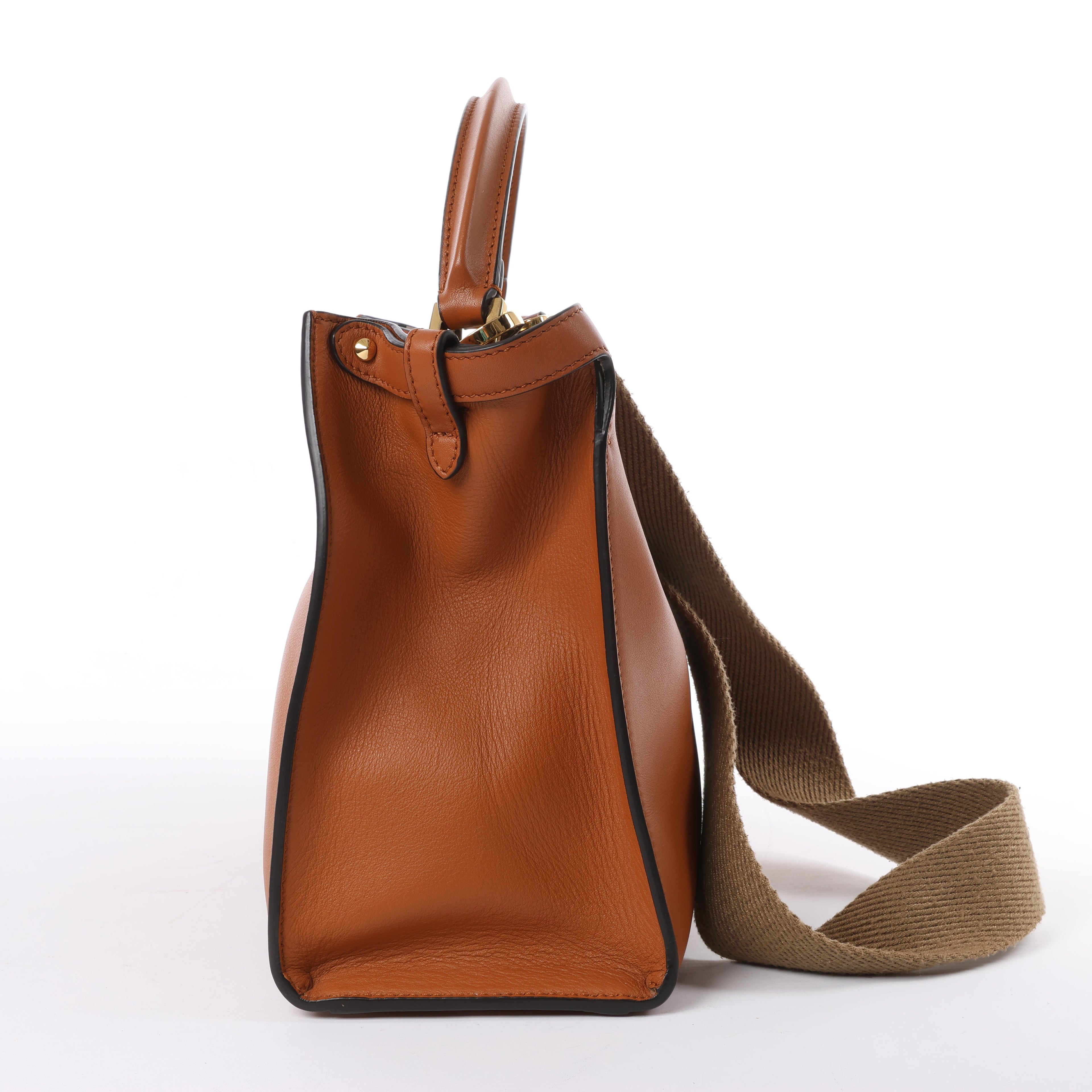 Fendi Peek-a-boo X-light Leather 2 Way Shoulder Bag in Brown