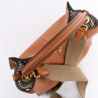 Fendi Peek-a-boo X-light Leather 2 Way Shoulder Bag in Brown
