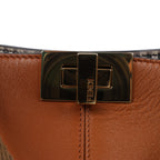 Fendi Peek-a-boo X-light Leather 2 Way Shoulder Bag in Brown