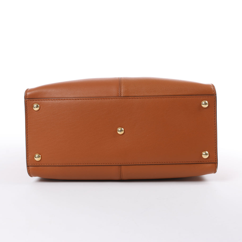 Fendi Peek-a-boo X-light Leather 2 Way Shoulder Bag in Brown