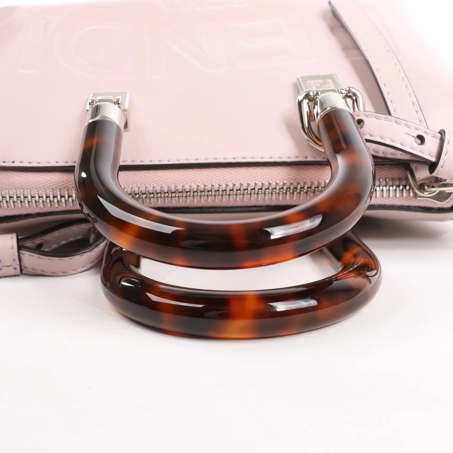 Mini sac à main Fendi By The Way en cuir rose 8BS067