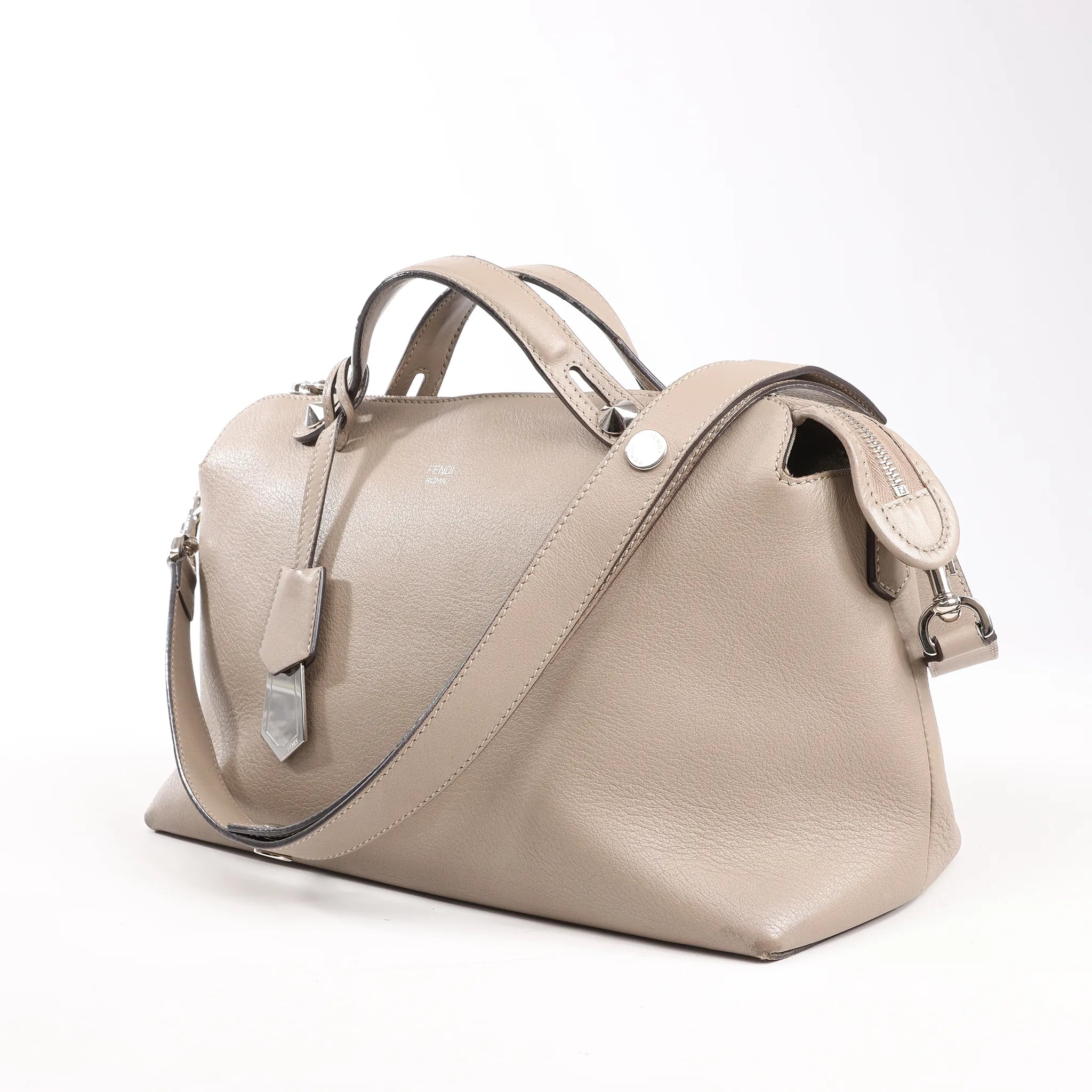 Fendi By The Way Medium Leather 2Way Handbag in Beige 8BL125