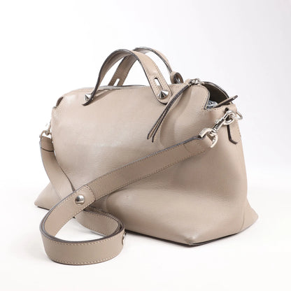 Fendi By The Way Medium Leather 2Way Handbag in Beige 8BL125
