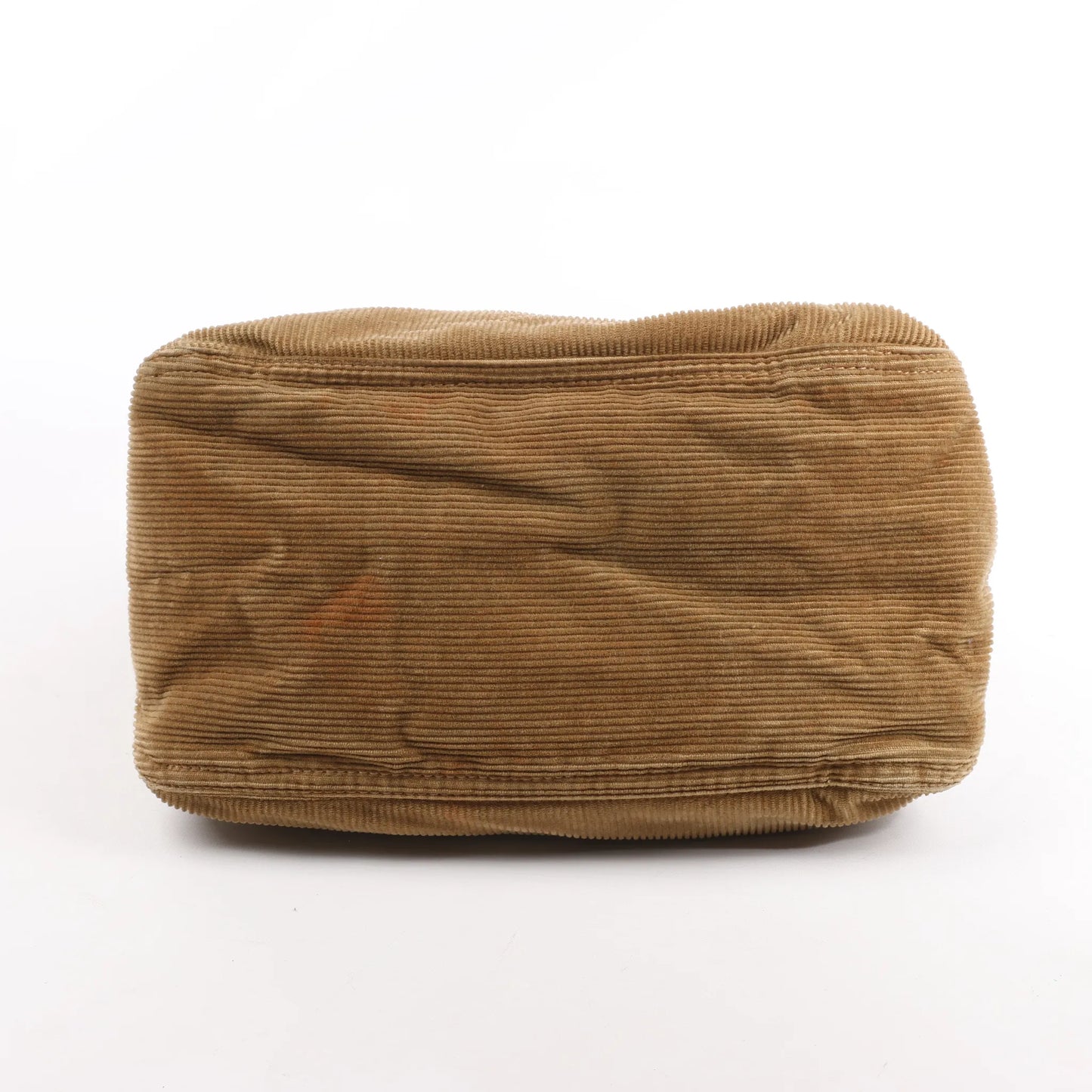 FENDI Corduroy Double Flap Baguette Shoulder Bag in Camel 26426