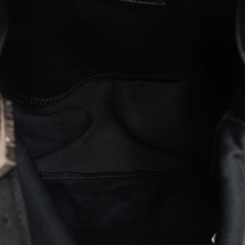 Fendi Mama Baguette Neoprene/Jersey x Leather Shoulder Bag in Black 26426