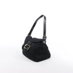 Fendi Mama Baguette Neoprene/Jersey x Leather Shoulder Bag in Black 26426