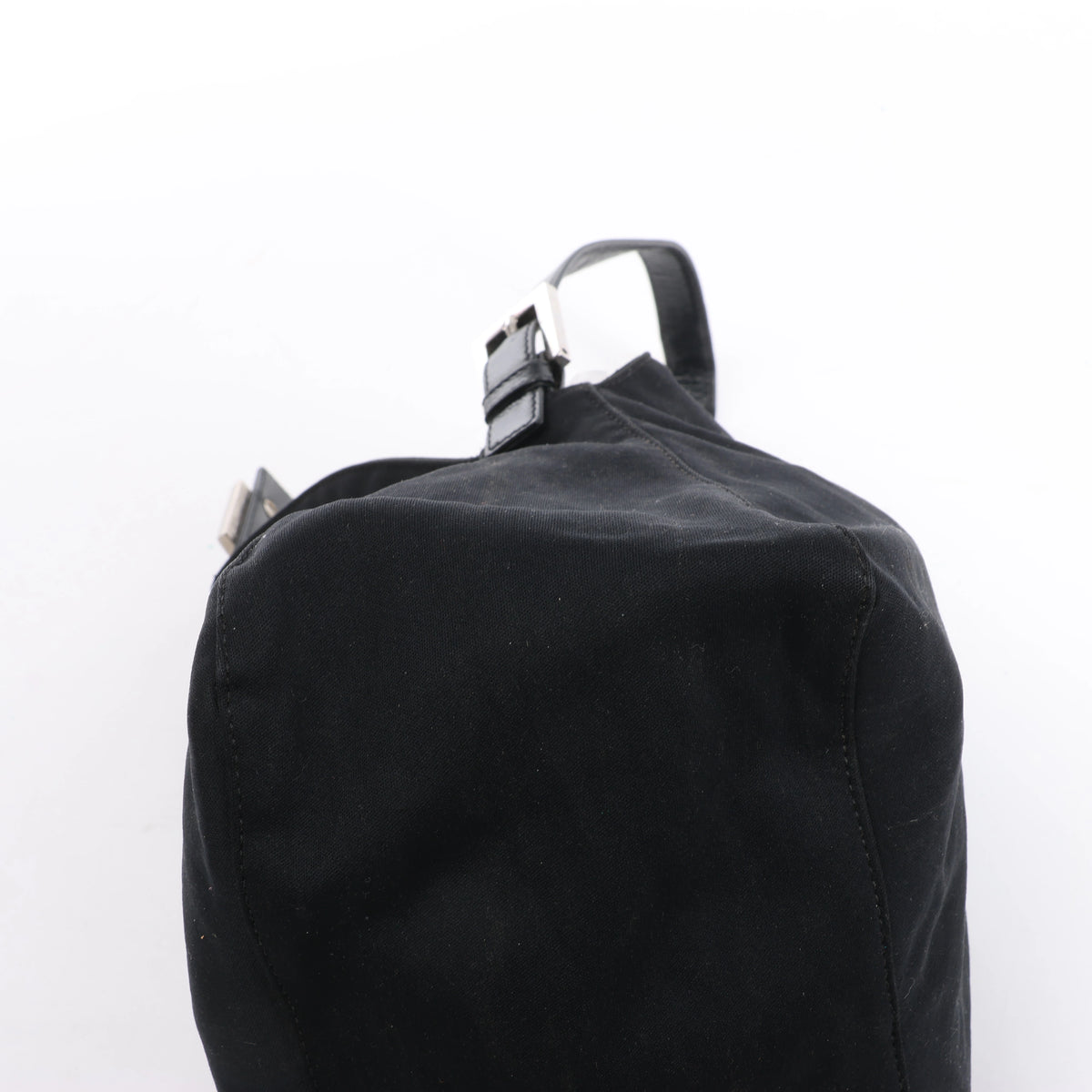 Fendi Mama Baguette Neoprene/Jersey x Leather Shoulder Bag in Black 26426