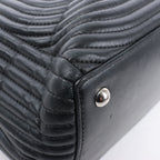 Fendi Dotcom Leather Chain Semi Shoulder Bag in Black