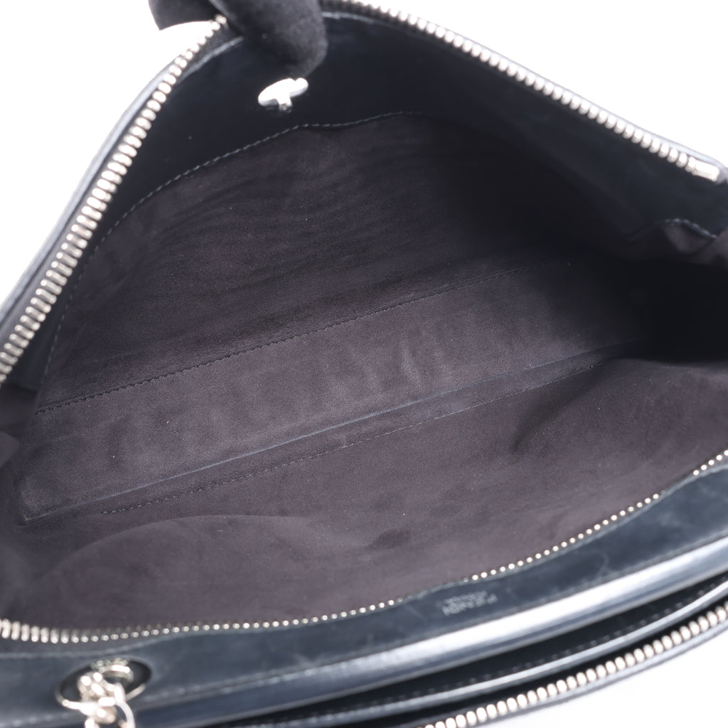 Fendi Dotcom Leather Chain Semi Shoulder Bag in Black
