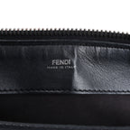 Fendi Dotcom Leather Chain Semi Shoulder Bag in Black