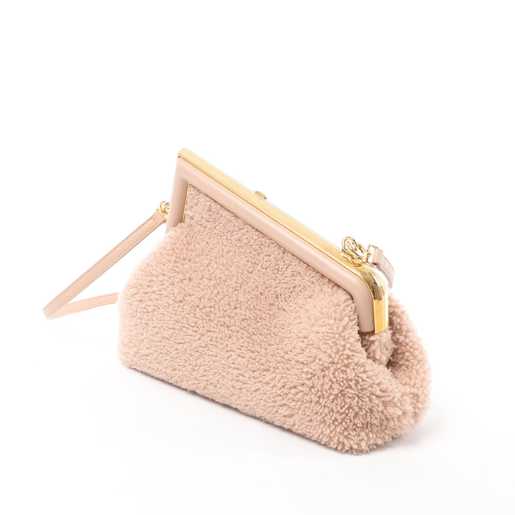 FENDI First Boa x Leather Crossbody bag in Pink 8BP129