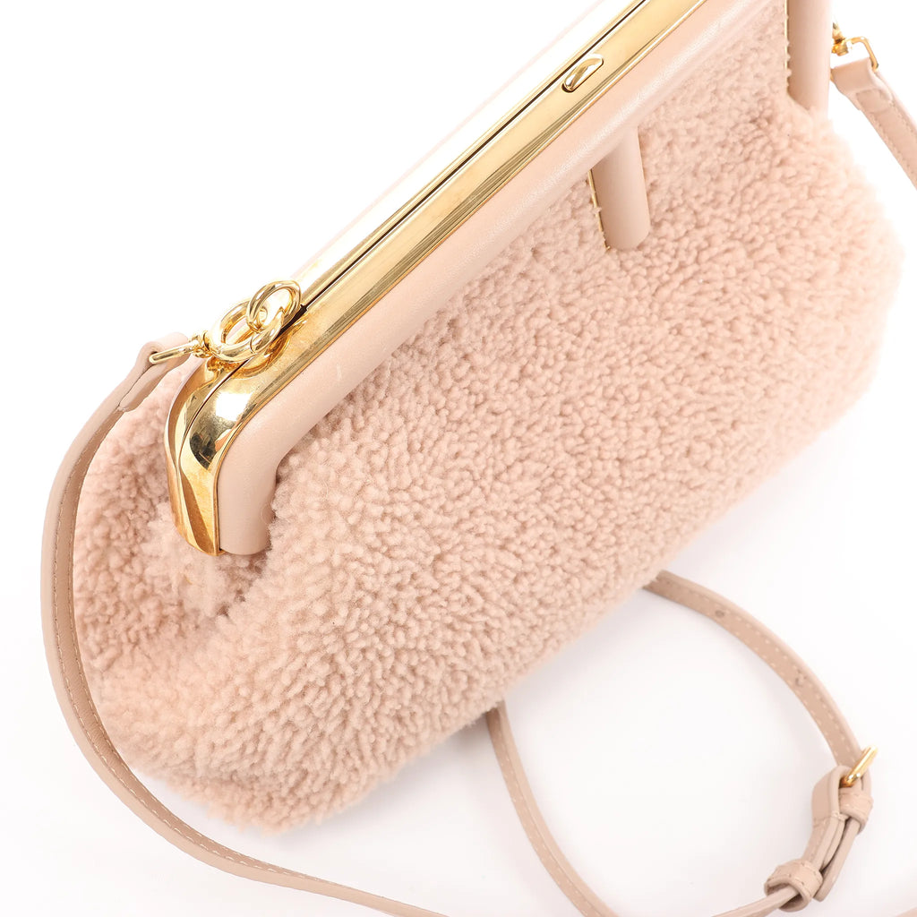 FENDI First Boa x Leather Crossbody bag in Pink 8BP129