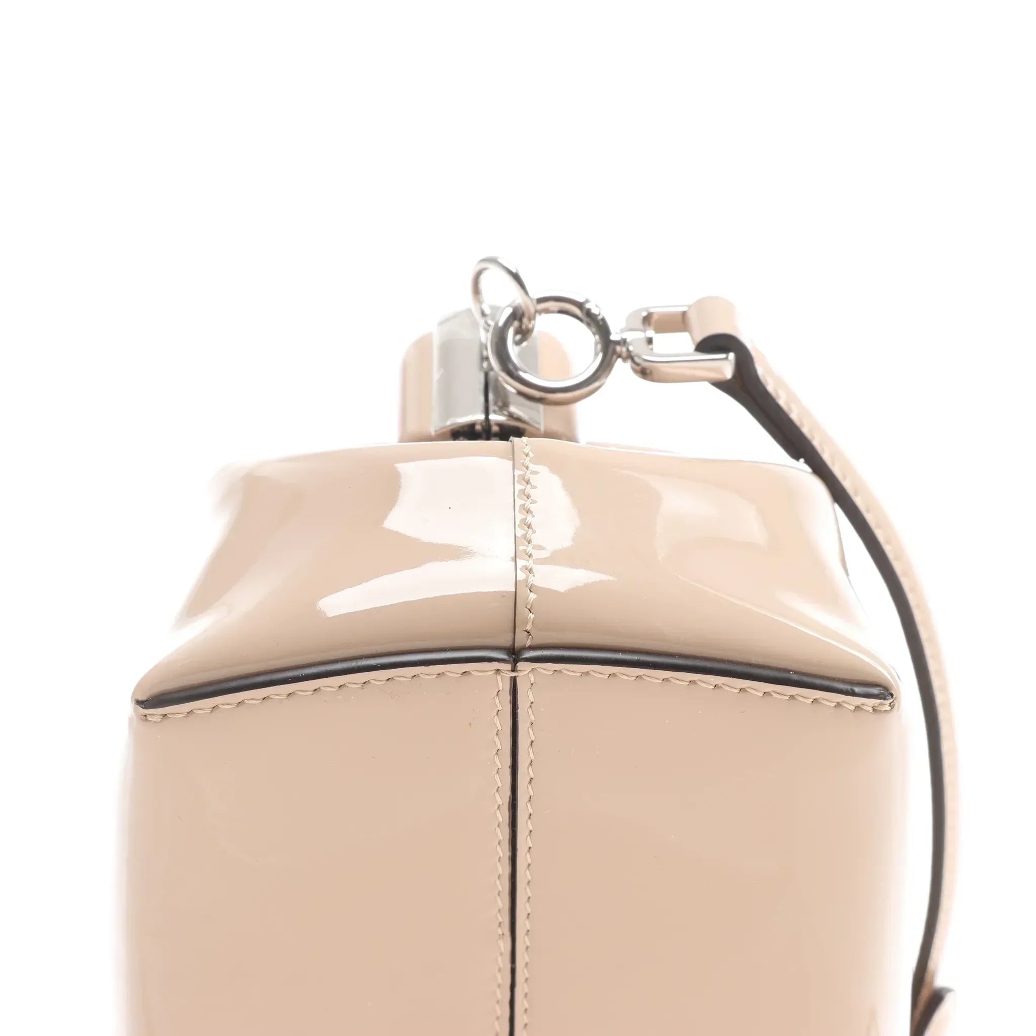 FENDI First Patent Leather Crossbody bag in Beige 8BP137