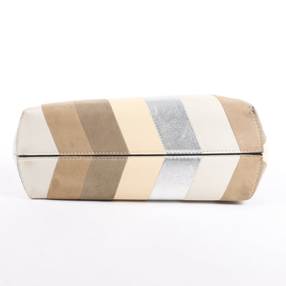 FENDI First Leather x Suede Shoulder bag in Beige 8BP129