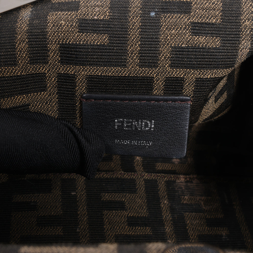 FENDI First Leather x Suede Shoulder bag in Beige 8BP129