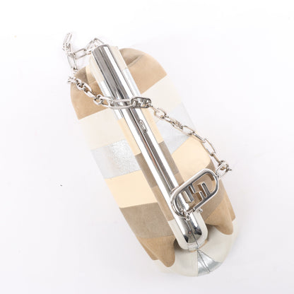 FENDI First Leather x Suede Shoulder bag in Beige 8BP129