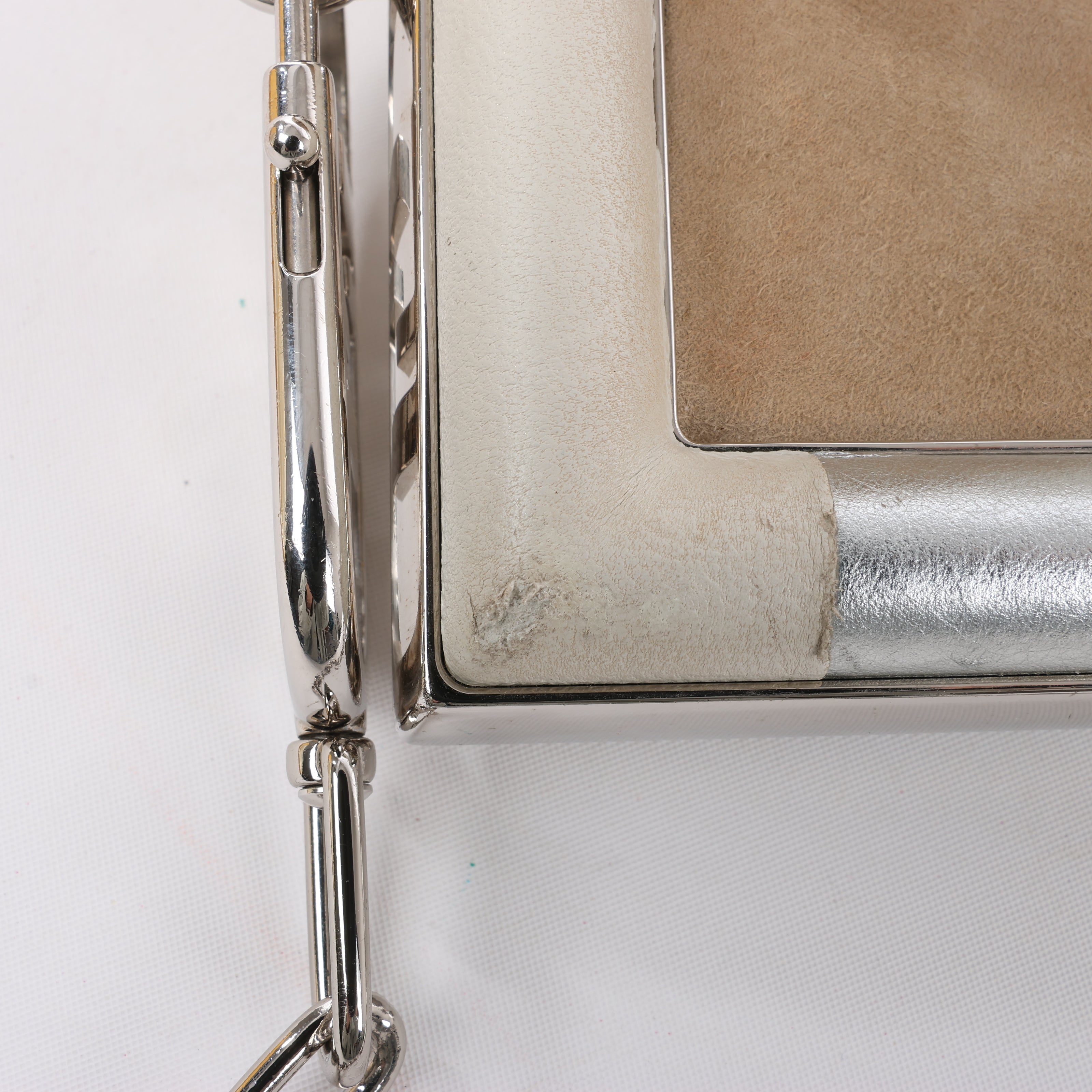 FENDI First Leather x Suede Shoulder bag in Beige 8BP129