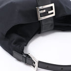 FENDI Mamma Baguette Jersey & Leather Shoulder bag in Black 26729