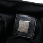 FENDI Mamma Baguette Jersey & Leather Shoulder bag in Black 26729