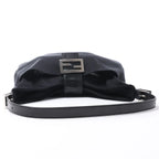 FENDI Mamma Baguette Jersey & Leather Shoulder bag in Black 26729