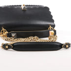FENDI Kan I Leather 2Way Handbag in Black 8BT283