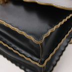 FENDI Kan I Leather 2Way Handbag in Black 8BT283