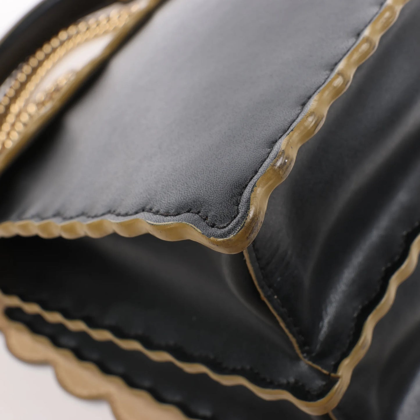 FENDI Kan I Leather 2Way Handbag in Black 8BT283