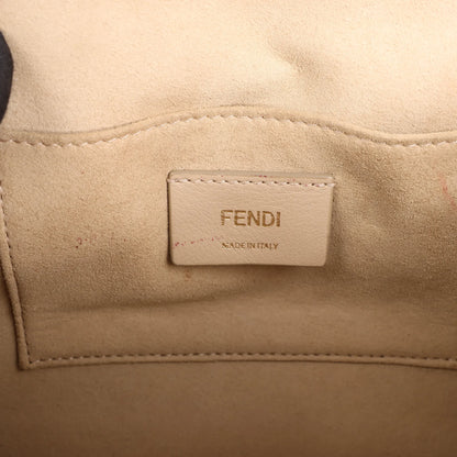 FENDI Kan I Leather 2Way Handbag in Black 8BT283