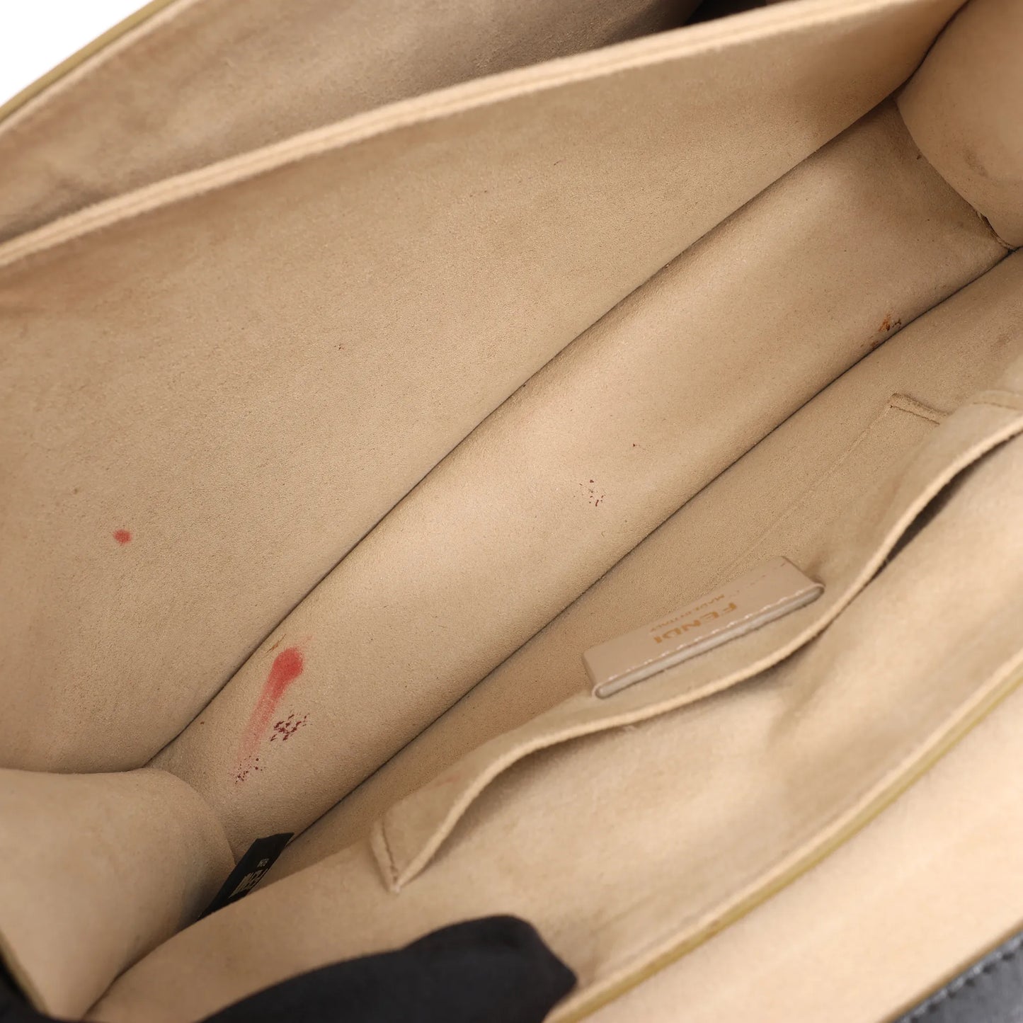 FENDI Kan I Leather 2Way Handbag in Black 8BT283