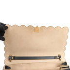FENDI Kan I Leather 2Way Handbag in Black 8BT283