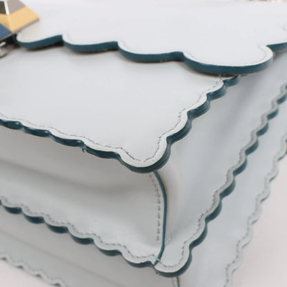 Sac à main bidirectionnel en cuir FENDI Kan I bleu 8BT283