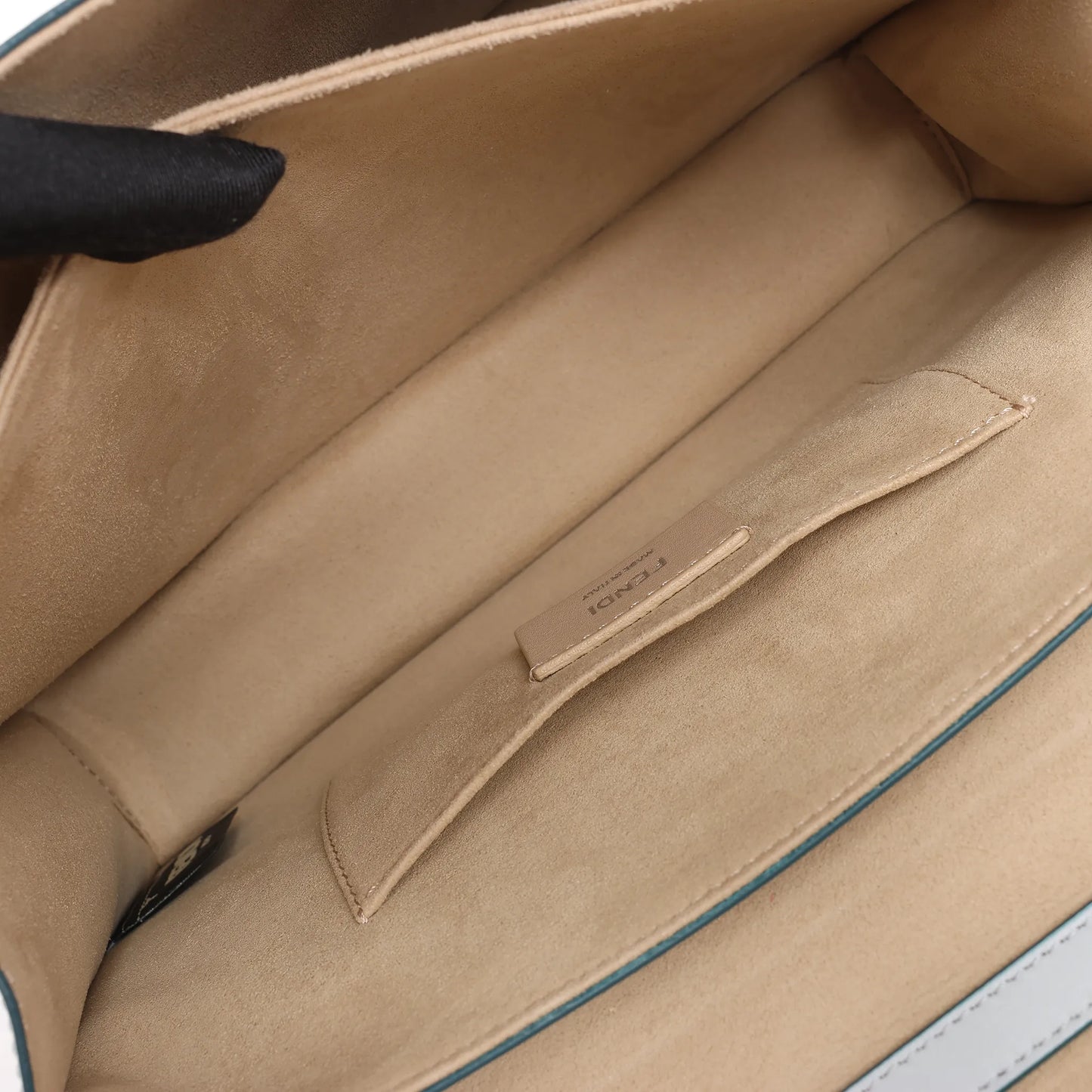 Sac à main bidirectionnel en cuir FENDI Kan I bleu 8BT283